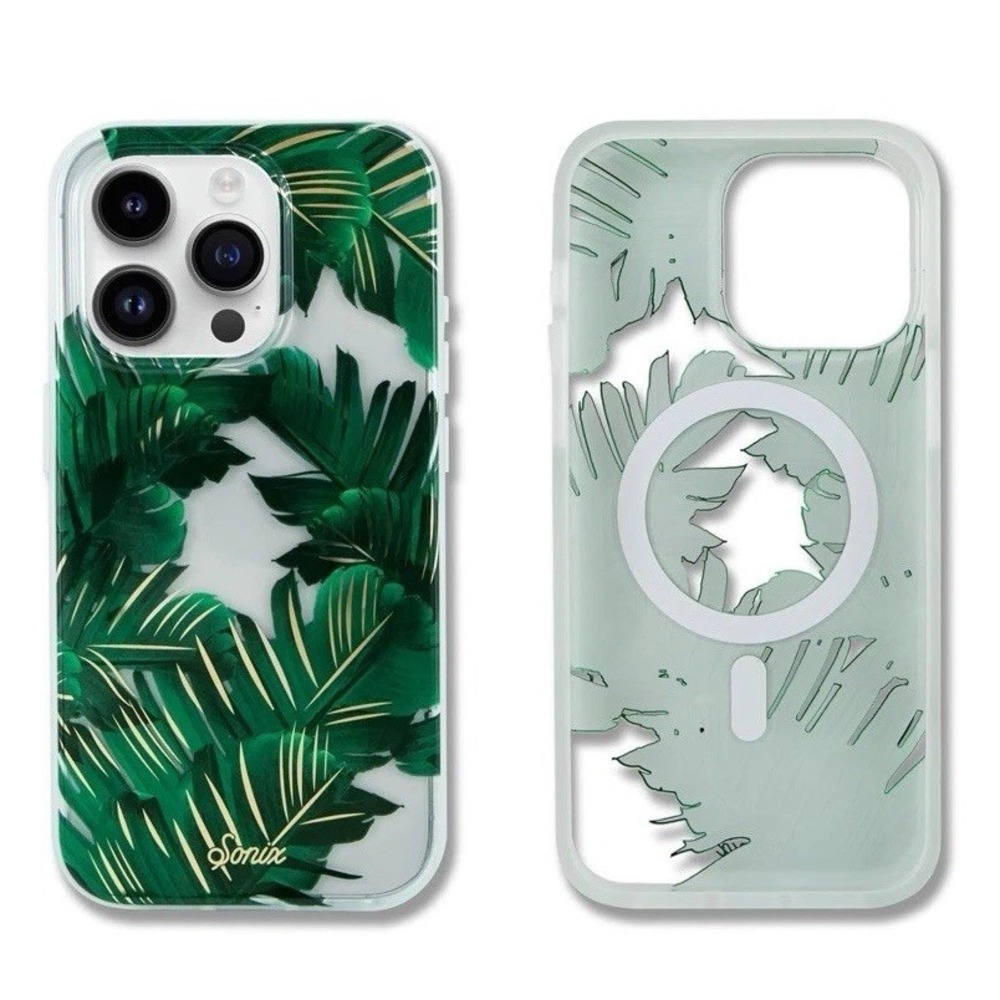 Sonix iPhone 15 Plus 14 Plus Case MagSafe Tropical Palm Leaf Green 10ft Drop